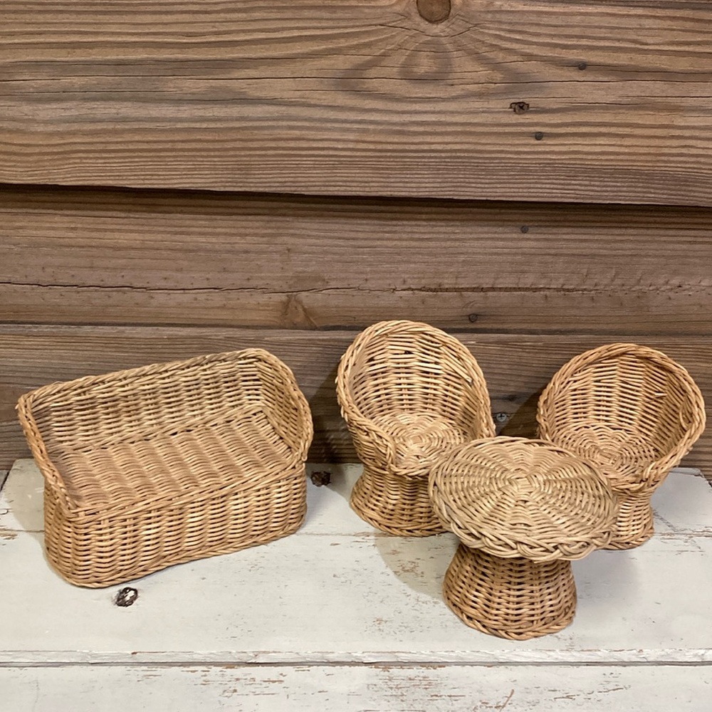 Vintage Wicker Doll Furniture